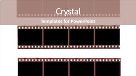  Presentation with film negative - Presentation featuring color negative film set background and a coral colored foreground