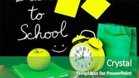  Presentation with back to school concept school - Amazing PPT layouts having color notes - back to school concept colorful backdrop and a ocean colored foreground