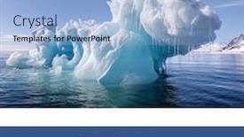  Presentation with iceberg - Presentation theme enhanced with color-of-the-year-2020 background and a light blue colored foreground