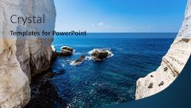  Presentation with water color - Audience pleasing slide deck consisting of color-of-water-changes backdrop and a light blue colored foreground