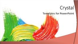  Presentation with paint - Beautiful PPT theme featuring color paint backdrop and a white colored foreground