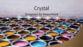  Presentation with rainbow - Amazing PPT theme having color palette can rainbow colors backdrop and a light gray colored foreground