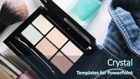  Presentation with pallet - Presentation design with color pallete - top view of woman jeans background and a wine colored foreground