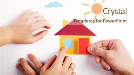  Presentation with pair - Amazing presentation design having color paper application of house backdrop and a cream colored foreground