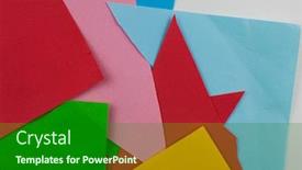  Presentation with geometry - PPT layouts having color-papers-geometry-flat-composition background and a forest green colored foreground
