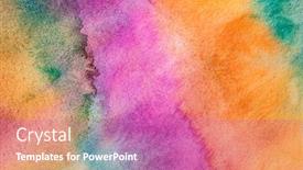  Presentation with pastel color - Amazing PPT theme having color-pastel-splashes-sample-surface backdrop and a coral colored foreground