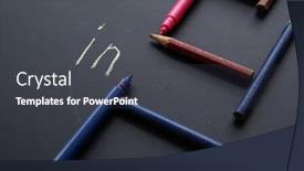  Presentation with color pencils - Slides with color-pencils-composed-with-symmetry background and a dark gray colored foreground