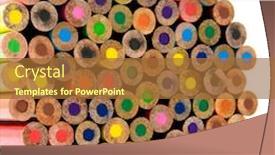  Presentation with color pencils - Slides enhanced with color pencils ends on white background and a red colored foreground