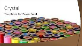  Presentation with color pencils - PPT layouts consisting of color pencils ends on white background and a white colored foreground