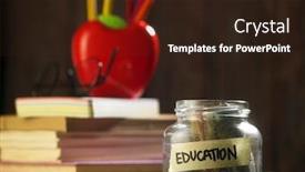  Presentation with color pencils - Theme with color-pencils-in-red-apple background and a wine colored foreground