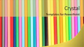  Presentation with color pencils - Amazing theme having color pencils isolated on white backdrop and a  colored foreground