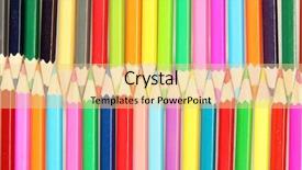  Presentation with hai color - Beautiful slide deck featuring color pencils isolated on white backdrop and a lemonade colored foreground