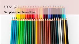  Presentation with color pencils - Slide set enhanced with color-pencils-isolated-on-white background and a lemonade colored foreground