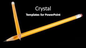  Presentation with color pencils - Presentation theme consisting of color-pencils-on-the-black background and a black colored foreground