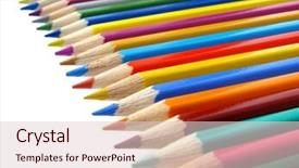  Presentation with color pencils - Audience pleasing presentation consisting of color-pencils-set-diagonal-fragment backdrop and a lemonade colored foreground