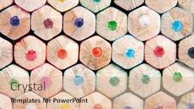  Presentation with color pencils - Cool new slide deck with education crayon - color pencils texture or background backdrop and a lemonade colored foreground