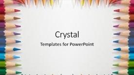  Presentation with frame - Slides with color pencils background and a white colored foreground