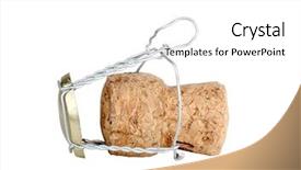  Presentation with cork - Slide set with color photo of a cork background and a  colored foreground