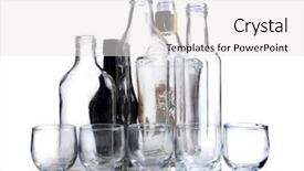  Presentation with bottles - Slides featuring color photo of a glass background and a  colored foreground