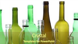  Presentation with bottles - Beautiful presentation theme featuring color photo of a glass backdrop and a  colored foreground