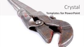  Presentation with color - Cool new theme with forkwrench - color photo of a metal backdrop and a white colored foreground
