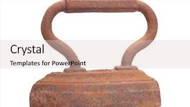  Presentation with old photo - Amazing slide deck having color photo of an old cast iron backdrop and a lemonade colored foreground