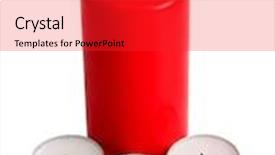  Presentation with white candles - Cool new PPT theme with color photo of candles on white backdrop and a red colored foreground