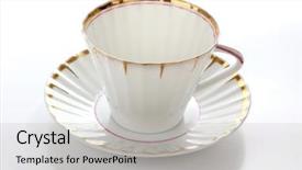  Presentation with china - Amazing presentation design having color photo of china cups backdrop and a light gray colored foreground