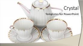  Presentation with china - Presentation theme featuring color photo of china cups background and a white colored foreground