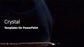  Presentation with cigar - Amazing PPT theme having color-photo-of-cigar-smoke backdrop and a black colored foreground