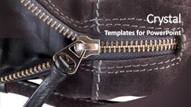  Presentation with leather bags - Colorful theme enhanced with color photo of female leather bags isolated object on a white background backdrop and a dark gray colored foreground