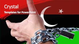  Presentation with opposition defiant disorder - Presentation enhanced with color photo of libyan opposition background and a crimson colored foreground