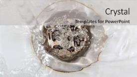  Presentation with water color - Cool new PPT layouts with color-photo-of-the-water backdrop and a light gray colored foreground