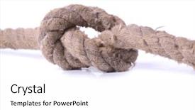  Presentation with rough - Audience pleasing presentation design consisting of color photo site on rough rope object on a white background backdrop and a white colored foreground