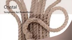  Presentation with rough - Slides enhanced with color photo site on the rough rope background and a coral colored foreground