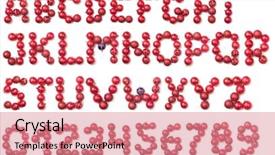  Presentation with photograph - Presentation theme consisting of color photograph of alphabet of christmas balls background and a coral colored foreground