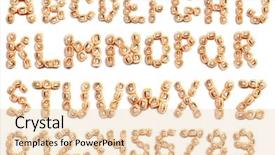  Presentation with photograph - Slide set consisting of color photograph of alphabet of sushi background and a lemonade colored foreground