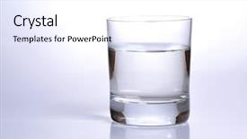  Presentation with water color - Colorful PPT theme enhanced with color photograph of clear water backdrop and a white colored foreground