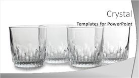  Presentation with photograph - Audience pleasing slide deck consisting of color photograph of empty glasses beaker backdrop and a white colored foreground