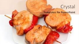  Presentation with photograph - Theme featuring color-photograph-of-fish-meal background and a yellow colored foreground