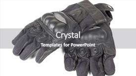  Presentation with motorcycle - Audience pleasing presentation theme consisting of color photograph of leather motorcycle backdrop and a dark gray colored foreground