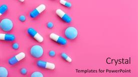  Presentation with color pink - Colorful slide deck enhanced with color pills on pink background backdrop and a coral colored foreground