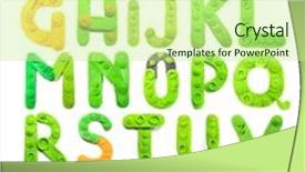  Presentation with green color - Beautiful presentation featuring color plasticine alphabet green backdrop and a soft green colored foreground