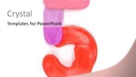  Presentation with numbers - Presentation design enhanced with color-plasticine-numbers-isolated background and a white colored foreground