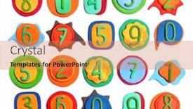  Presentation with numbers - Cool new slide deck with color plasticine numbers isolated backdrop and a coral colored foreground