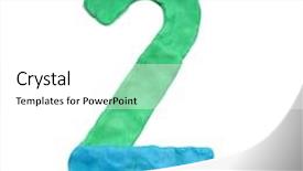  Presentation with numbers - Slides consisting of color plasticine numbers isolated background and a white colored foreground