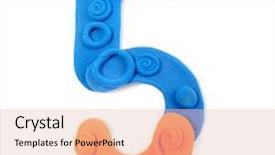  Presentation with numbers - PPT theme with color-plasticine-numbers-isolated and a lemonade colored foreground