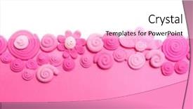  Presentation with color - PPT theme consisting of color plasticine spring abstraction flowers background and a white colored foreground