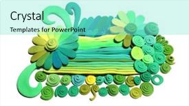  Presentation with summer - Audience pleasing presentation theme consisting of color plasticine summer abstraction backdrop and a seafoam green colored foreground