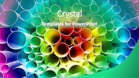  Presentation with pvc - Cool new PPT layouts with color rainbow of pvc pipes backdrop and a teal colored foreground